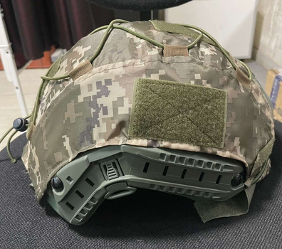 Защитный кавер (чехол) на шлем каску Fast с панелями Векро Пиксель