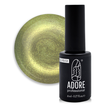 Гель-лак для ногтей Adore Gel Polish Cat's Eye Magnetic №04 Оливково-золотистый оникс 8 мл