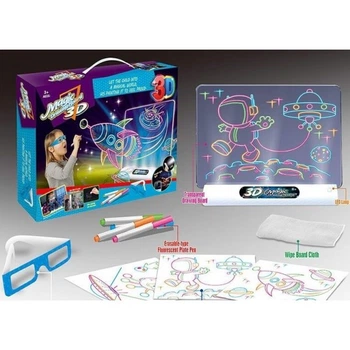 Магическая Проекционная 3D доска для рисования Magic Drawing Board YM 827 для рисования c 3D очками