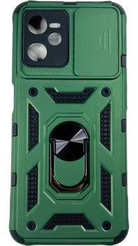 Чохол Camshield з кільцем-підставкою на Realme C35 зелений