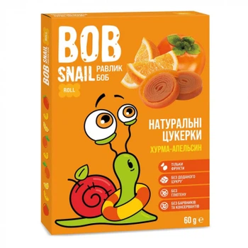 Конфета Bob Snail Улитка Боб Хурма-Апельсин 60 г (4820219343202)