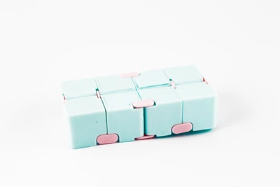 Мини куб головоломка, кубик рубика бесконечный голубой Cube Magic Fidget интеллектуальная игрушка (109213)