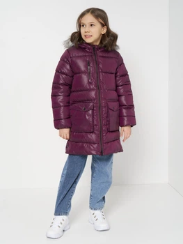 Дитяче зимове пальто для дівчинки Coccodrillo Outerwear Girl Kids ZC2151104OGK-017 104 см Бордове (5904705935061)