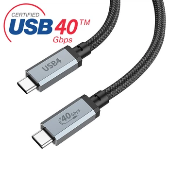 Кабель скоростной 40 Гбит/с 4K 60 FPS Type-C на Type-C USB 4.0 HOCO 40Gbps super-speed (1m, 100W, 4K). Black