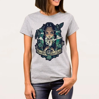 Футболка Fanbolka wednesday addams XXL Світло-сіра меланжева (082WAS2XL)