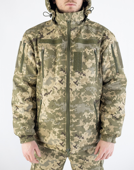 Військова зимова куртка піксель ММ-14 ЗСУ (Softshell+пух), 2XL