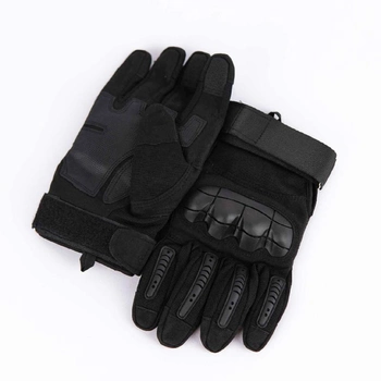Тактичні сенсорні рукавички з кастетом чорні 2116b XL