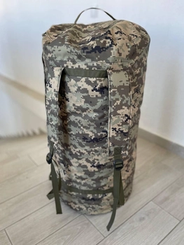 Сумка баул-рюкзак влагозащитный тактический армейский военный 120л 82*42 см Пиксель