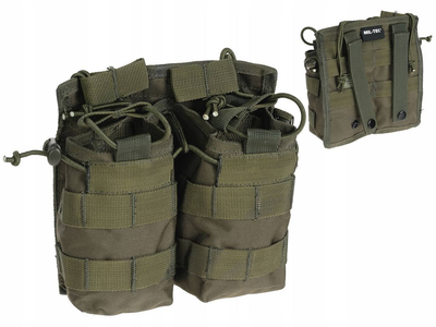 Подвійна сумка для магазинів 7,62 AK M14 MOLLE - MIL-TEC OLIV