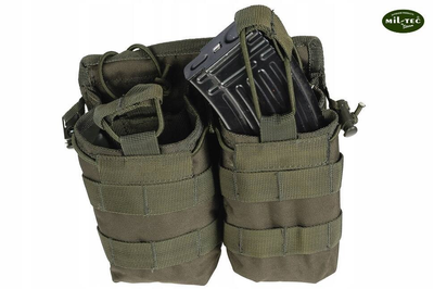 Подвійна сумка для магазинів 7,62 AK M14 MOLLE - MIL-TEC OLIV