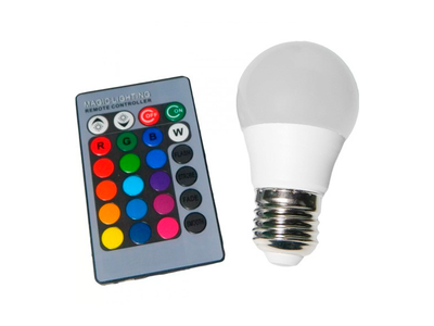Светодиодная лампа Lemanso LM735 с пультом E27 3Вт RGB