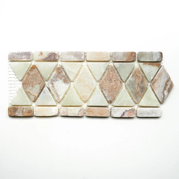 Мозаика из натурального камня Amera Mosaic - 13 Mix 10x25.5 цена за 1 шт