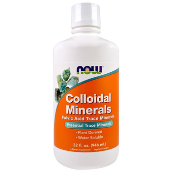 Колоїдні мінерали Фульвової кислоти NOW Foods (Colloidal Minerals) 30 мл 946 мл без смаку NOW01405
