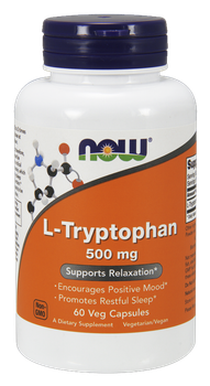 Л-Триптофан NOW Foods (L-Tryptophan) 500 мг 60 капсул NOW00166