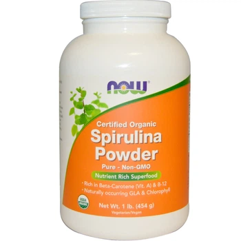Спирулина органическая NOW Foods (Spirulina Powder) 454 г NOW02714