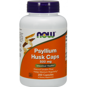 Псилліум лушпиння насіння подорожника NOW Foods (Psyllium Husk) 500 мг 200 капсул NOW05970