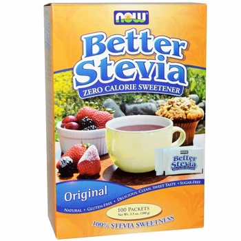 Стевия NOW Foods (Original Better Stevia) 100 пакетиков NOW06957