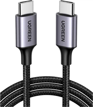 Кабель UGREEN US261 USB-C to USB-C 60W QC4.0 PD3.0 3A 0.5m Black/Gray (50149)