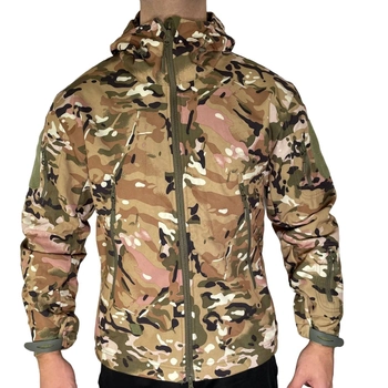 Військова тактична зимова куртка Softshell мультикам L