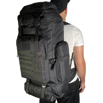 Тактичний Рюкзак CORDURA 1000D 80 л Чорний Штурмовий Військовий Без бренду