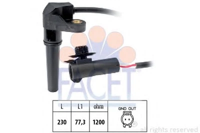 Датчик оборотов коленвала Citroen Jumpy / Peugeot Expert / Renault Kangoo 1.4-2.0 i (97-) (9.0617) Facet Facet (90617)