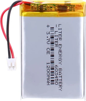 Аккумулятор Li Pol 603450 1200 мАч 3.7В (разъем JST PH 2.0 2pin). Liter Energy