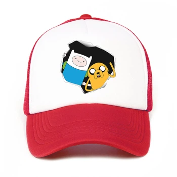 Кепка Тракер детская Время приключений Финн и Джейк пес (Adventure Time Finn & Jake the dog) (33404-1581-5) 52-57 см Красный