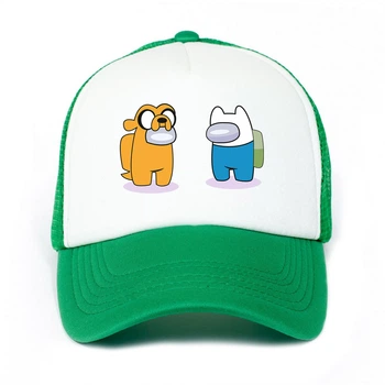 Кепка Тракер дитяча Амонг Ас Час Пригод Фінн та Джейк пес (Among Us Adventure Time Finn & Jake the dog) (33404-2414-2) 52-57 см Зелений