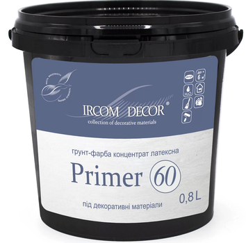 Грунт акрил Ircom Decor Primer 60 адгезійний для декору білий 0,8 л