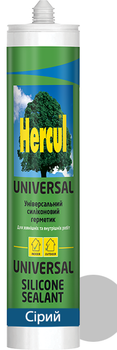 Герметик силиконовый HERCUL UNIVERSAL серый 280 мл