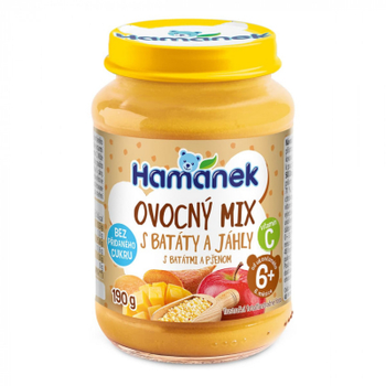 Дитяче пюре Hamanek Фруктовий мікс з бататом та пшоном 190 г (1215380)