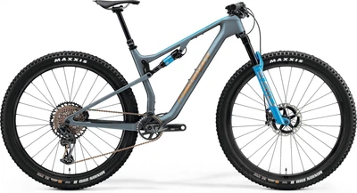Велосипед двіхпідвісний MERIDA, NINETY-SIX 8000, MAT STEEL BLUE(BROWN), 2021