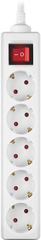 Сетевой фильтр-удлинитель Real-El RS Protect M 5 м White (EL122300029)