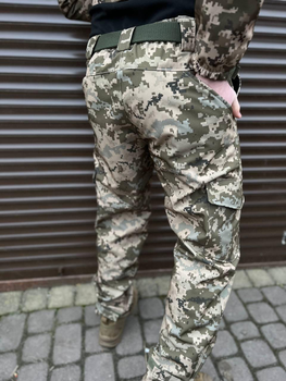 Тактичні штани soft shell піксель ВСУ Premium, Військові штани ЗСУ, Тактичні штани на флісі 54р.