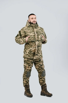Зимова військова тактична форма комплект Shumeru камуфляж піксель ( бушлат і штани ) розмір M