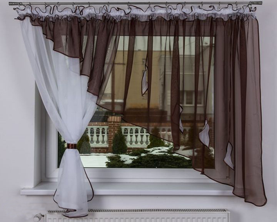 Штора-вуаль Verona LIMA Curtain Leaves 150 х 370 см (7173682960Br) коричневий