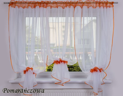 Штора-вуаль Verona Portugal 170 х 400 см (0645760456614O) помаранчевий