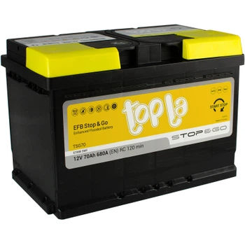 Аккумулятор автомобильный Topla 70 Ah/12V EFB Euro (112 070)