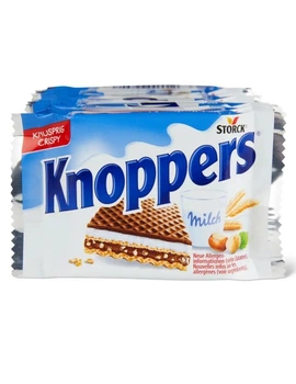 Вафлі Knoppers з шоколадом та лісовим горіхом 9шт 225г