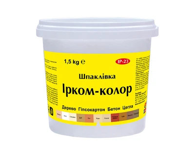 Шпаклівка акрилова ІРКОМ-КОЛОР IP-23 для деревини ясен 1,5 кг
