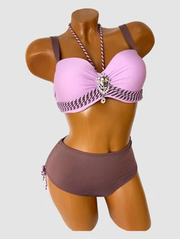 Жіночий купальник Sisianna 58808 бузковий 2XL