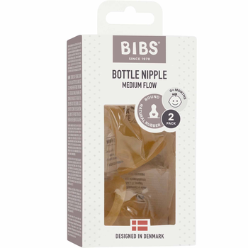 Змінна соска для пляшечки BIBS латексна, 2 шт. середній потік