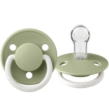 Пустушка силіконова BIBS De Lux Silicone Sage GLOW 0-36 міс.