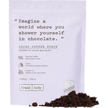 Кофейный скраб для тела с экстрактом какао Frank Body Cacao Coffee Scrub 200 г (9351134005845)