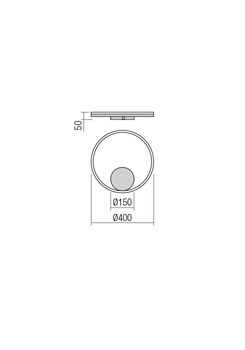 Бра Redo ORBIT AP/PL LED 25W 3000K D400 BRASS (5.1.2)-TRIAC 01-1699-TRIAC
