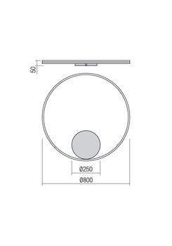 Бра Redo ORBIT AP/PL LED 55W 3000K D800 BRASS (4.1.2)-TRIAC 01-1707-TRIAC