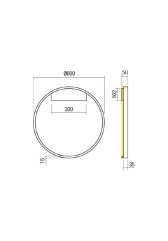 Бра Redo FEBE AP LED 37W 4000K D600 MGD (4.1.2) 01-2824