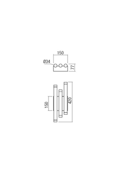 Бра Redo MADISON AP LED 24W 3000K SGD (5.1.2) 01-2036