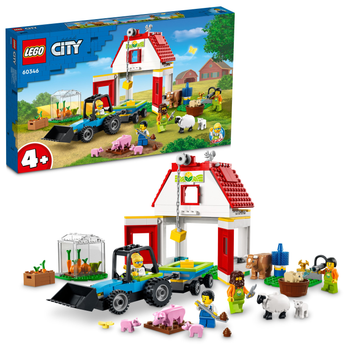 Конструктор LEGO City Farm Тварини на фермі та у хліві 230 деталей (60346)