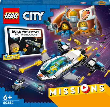Конструктор LEGO City Missions Космічна місія для дослідження Марса 298 деталей (60354)